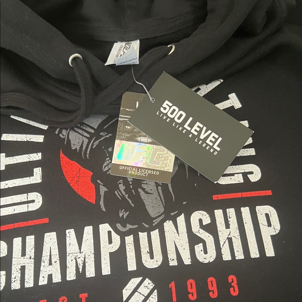 UFC Black Hoodie with Red and White Graphic - Picture 3 of 3
